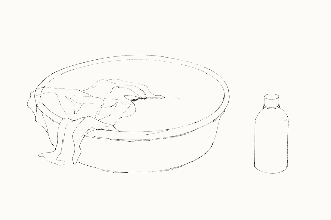 How to Wash Silk Sleepwear Without Losing Its Softness — hand-drawn illustration by Darette