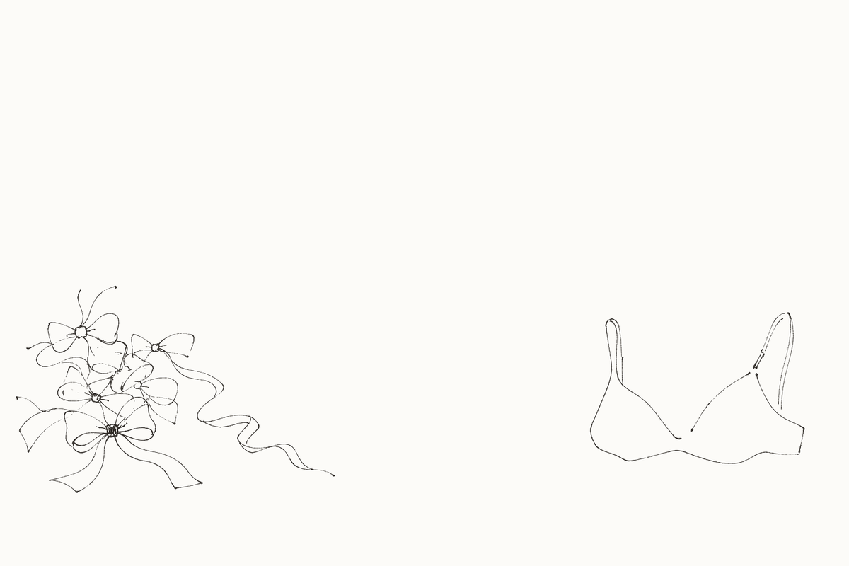 Coquette vs French-Girl Lingerie: The Difference — hand-drawn illustration by Darette