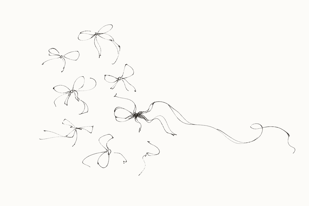 How to Style Coquette Lingerie (Bows, Blush, Layers) — hand-drawn illustration by Darette