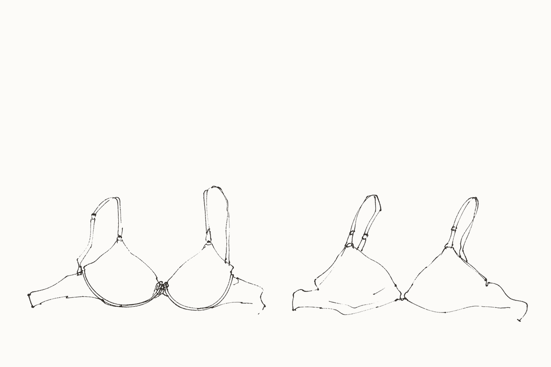 Do Small Busts Need Underwire? An Honest Answer — hand-drawn illustration by Darette