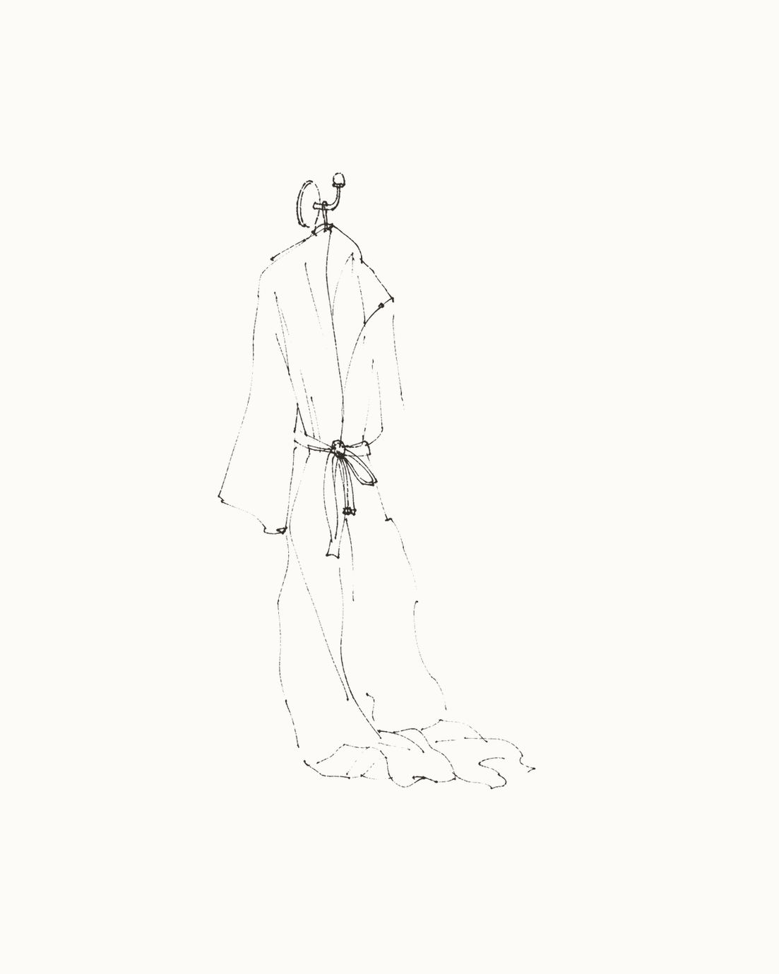 Darette sleep-robes — hand-drawn line illustration