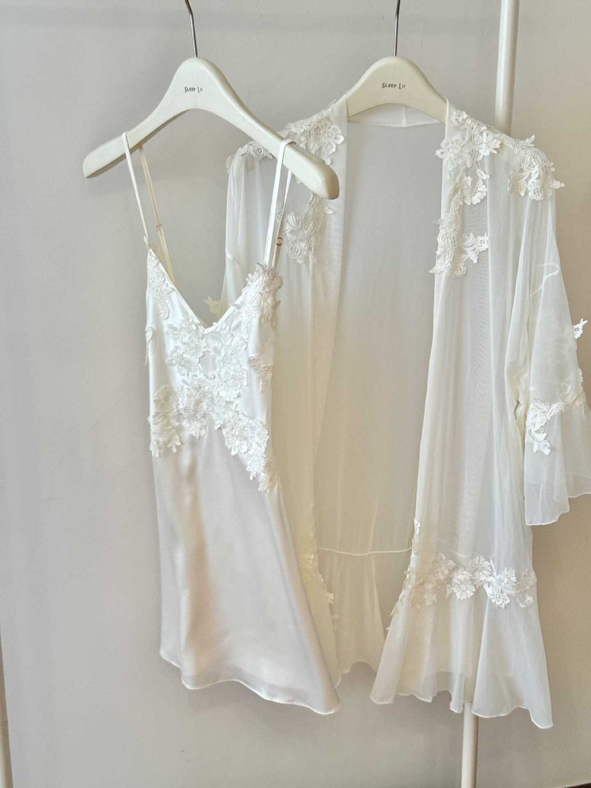 The Champagne Problems Satin Slip shown from another angle