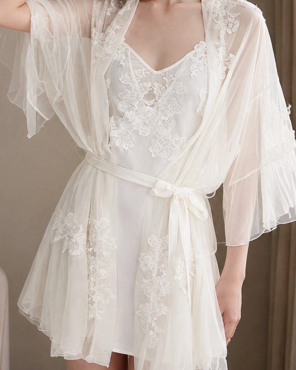 Darette Champagne Problems Satin Slip - product view (eighth alternate view)