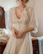 Additional image of the Darette Champagne Problems Satin Slip