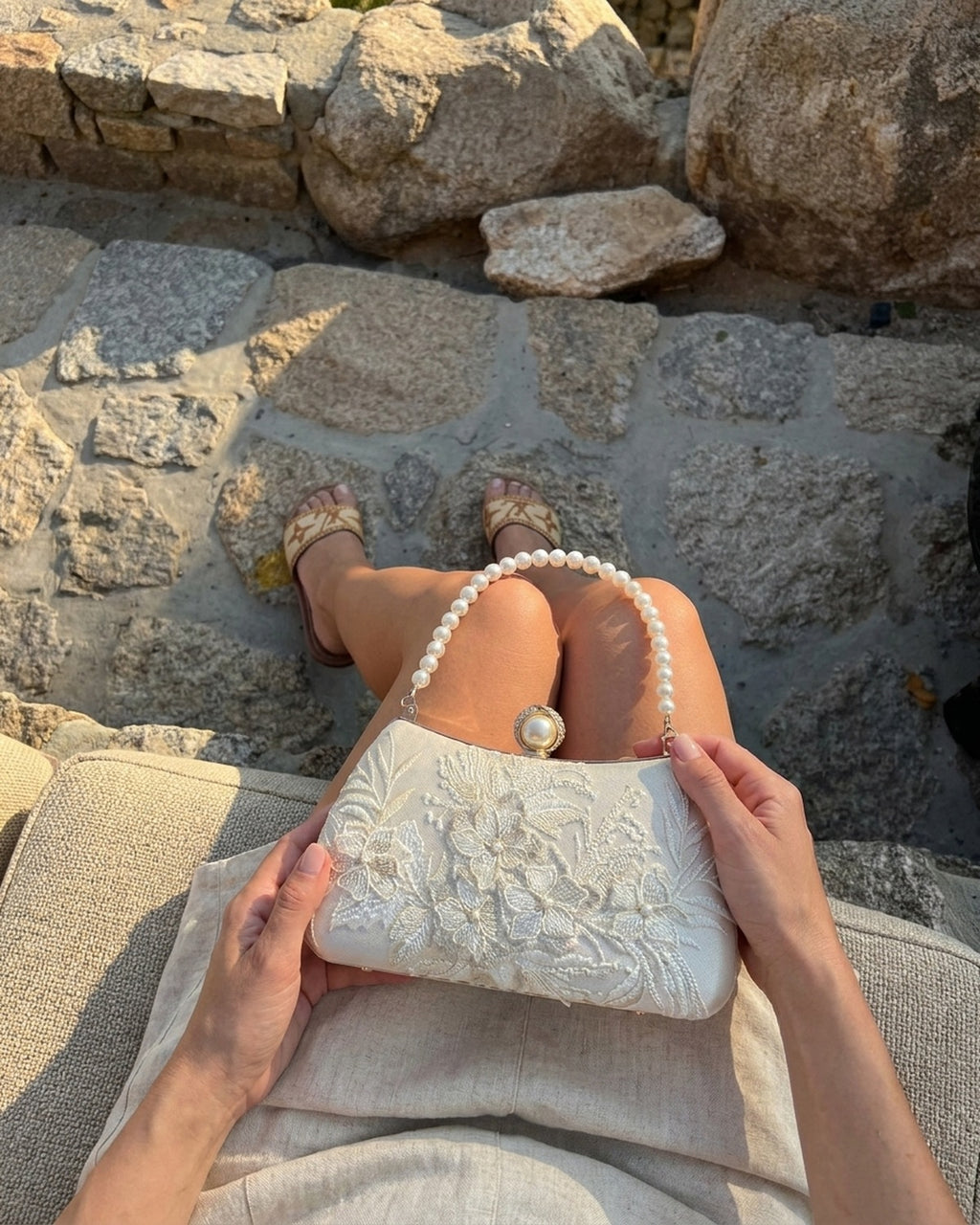 Old Flame Embroidered Bag · social