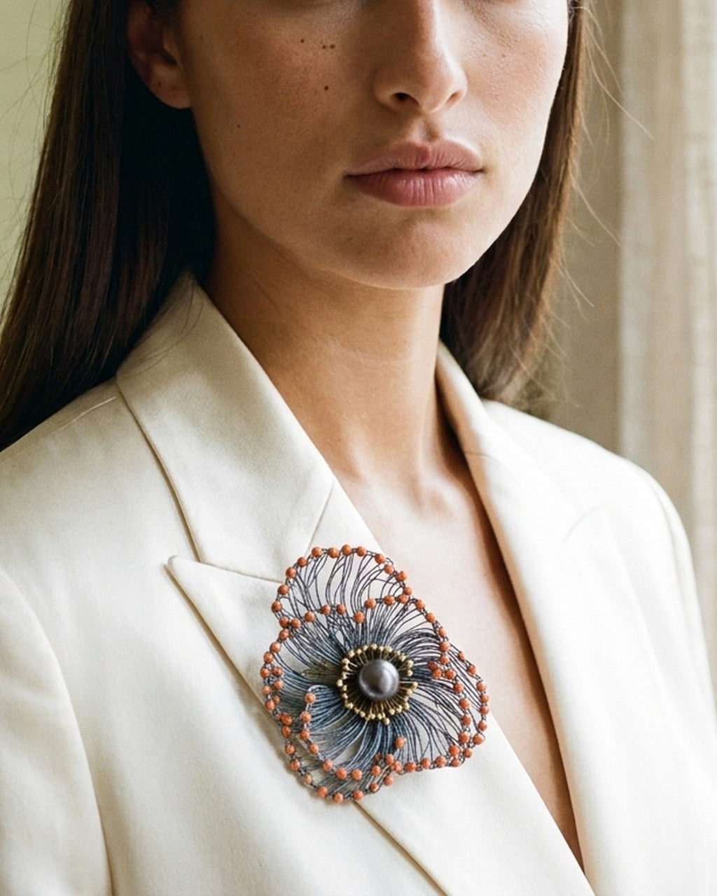 Small Talk Flower Brooch · west