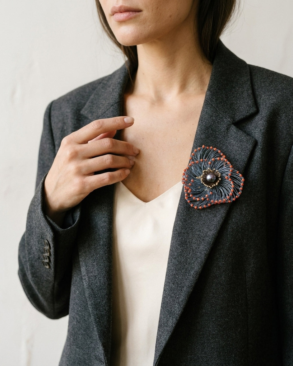 Small Talk Flower Brooch · social