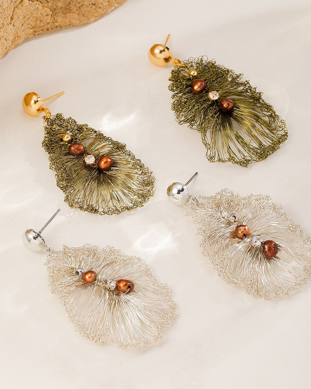 Day Off Woven Flower Earrings · product