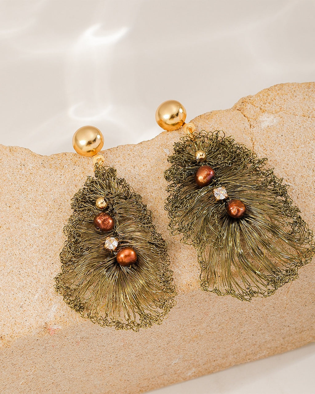 Day Off Woven Flower Earrings · product
