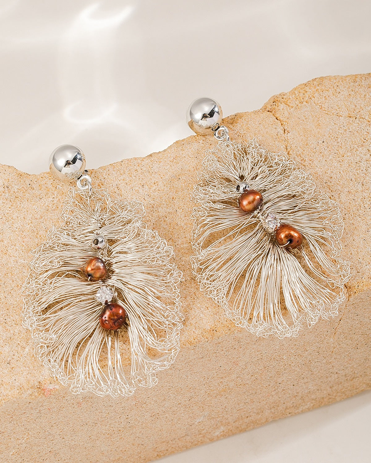 Day Off Woven Flower Earrings · product