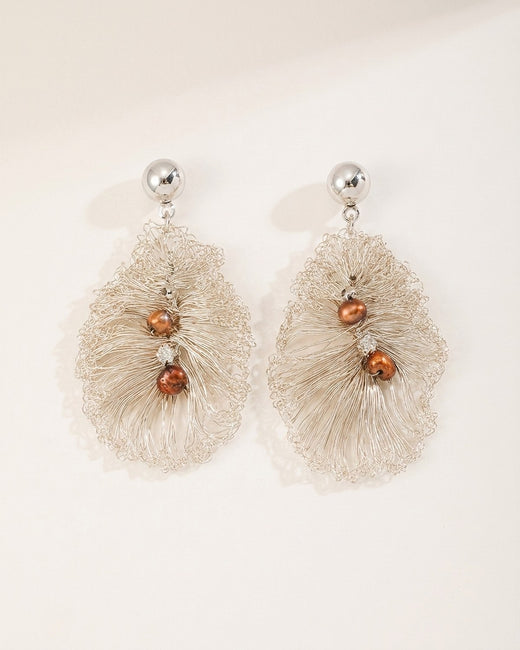 Day Off Woven Flower Earrings
