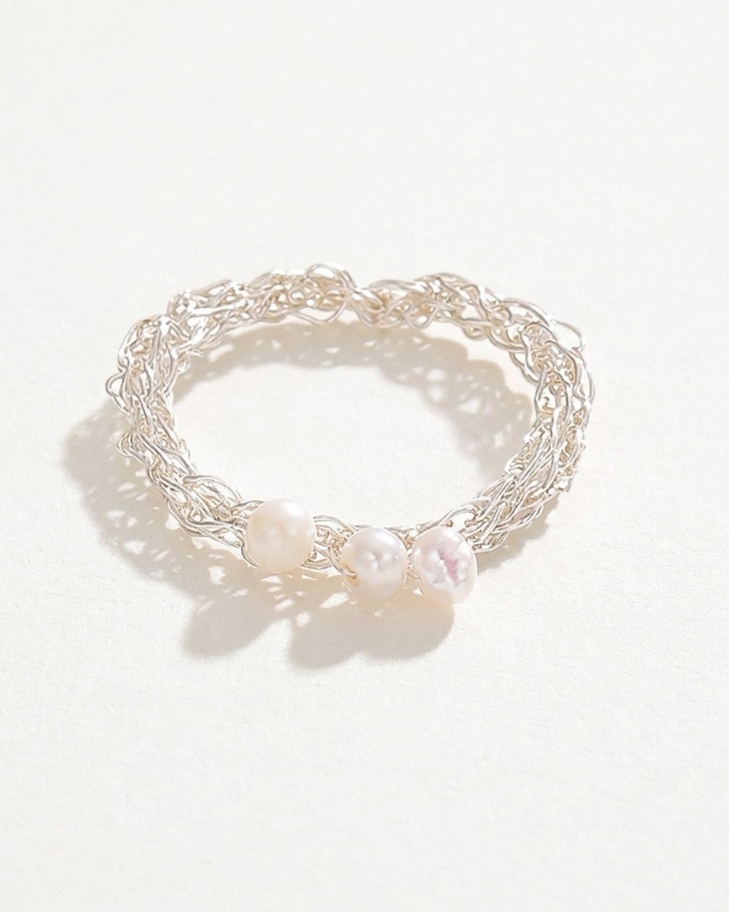 Inside Joke Pearl Ring · flat