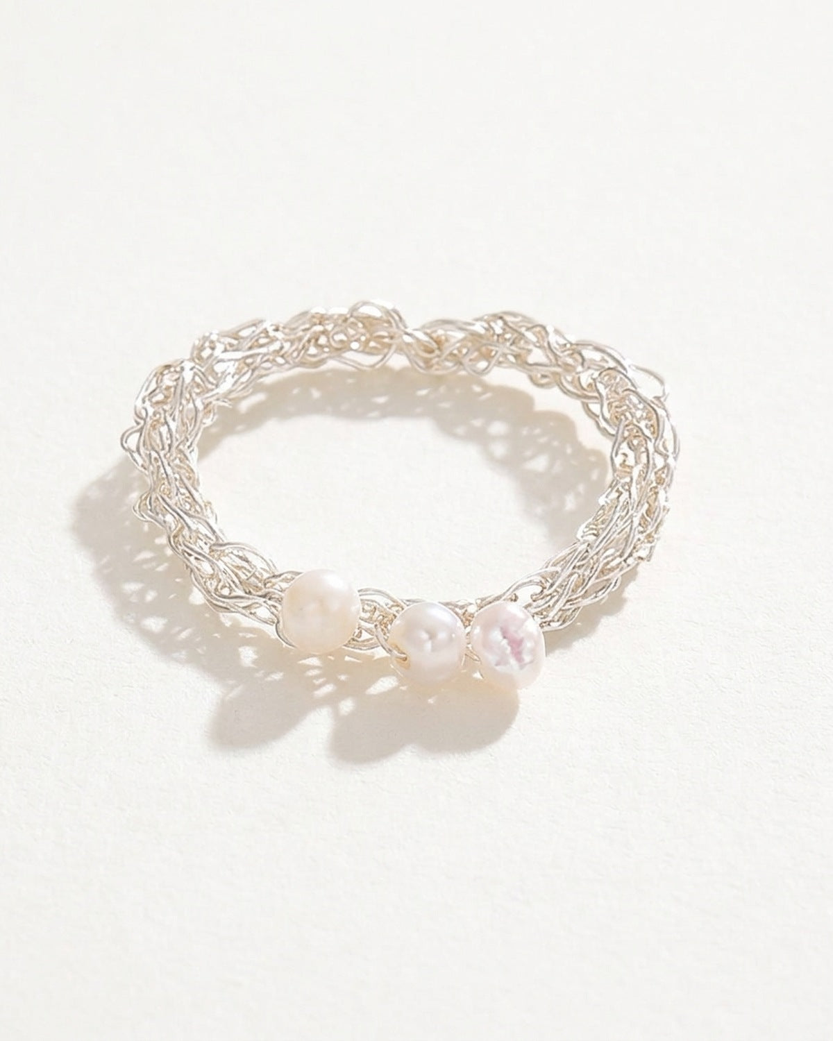 Inside Joke Pearl Ring · flat
