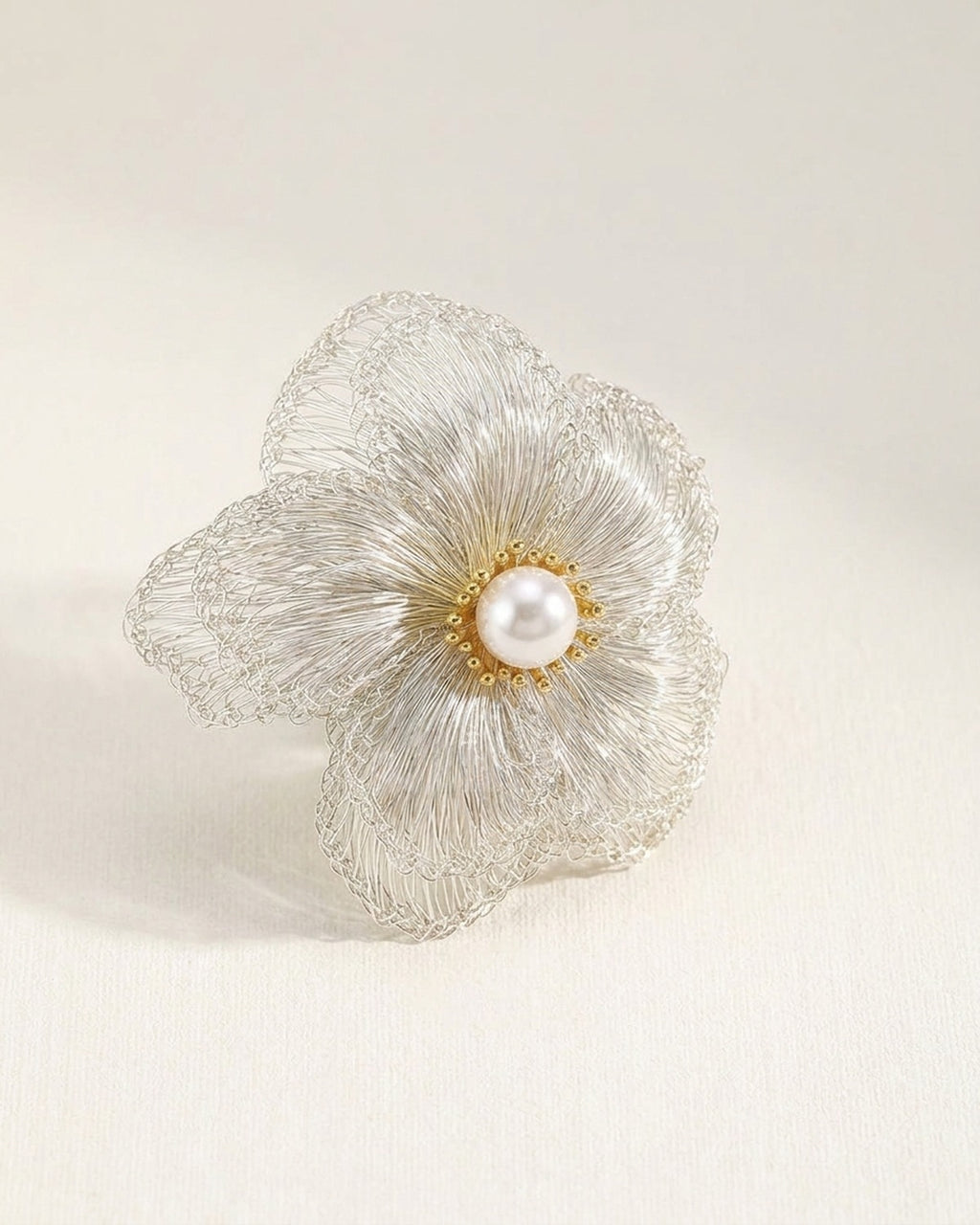 Grand Gesture Flower Brooch · flat