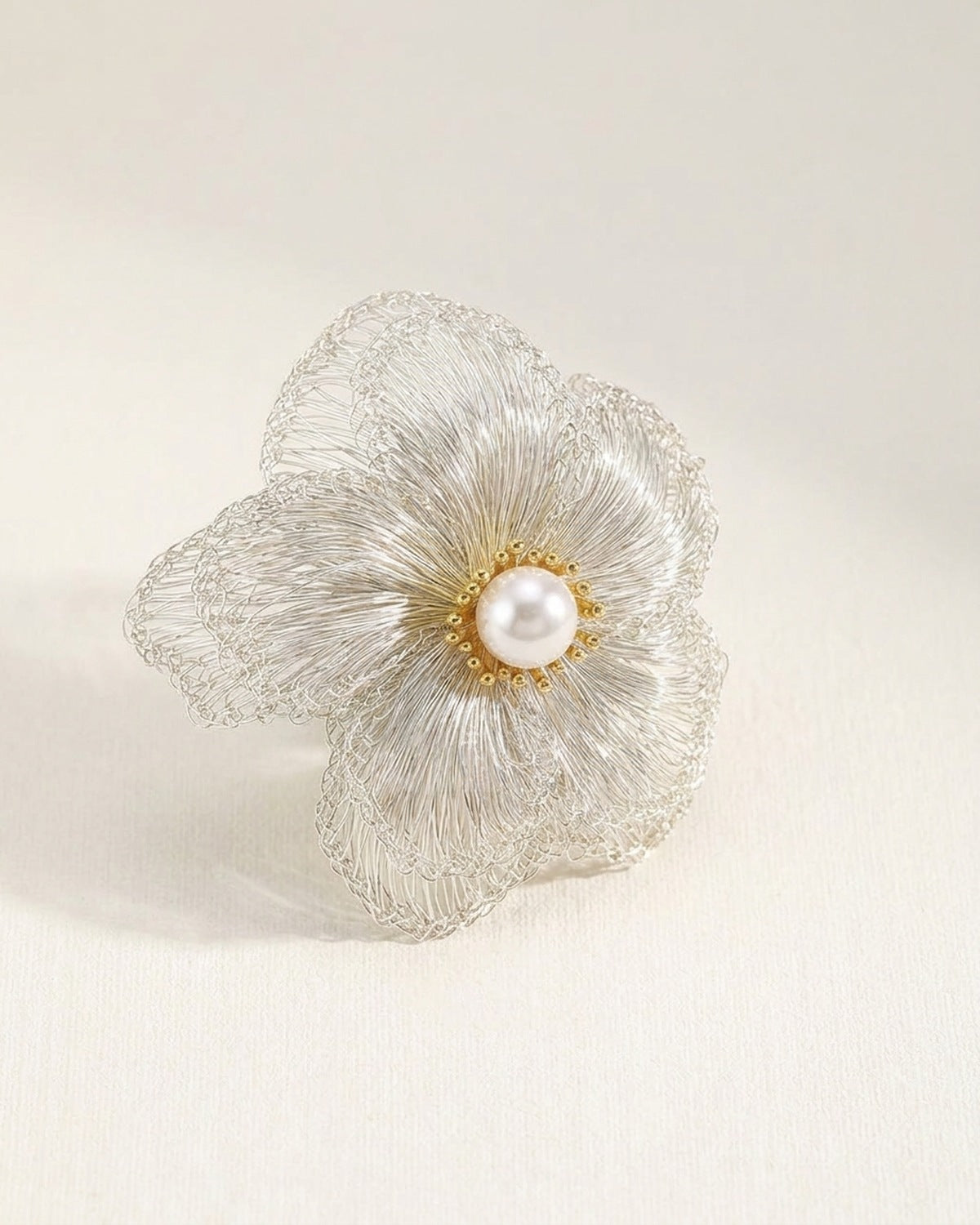 Grand Gesture Flower Brooch · flat