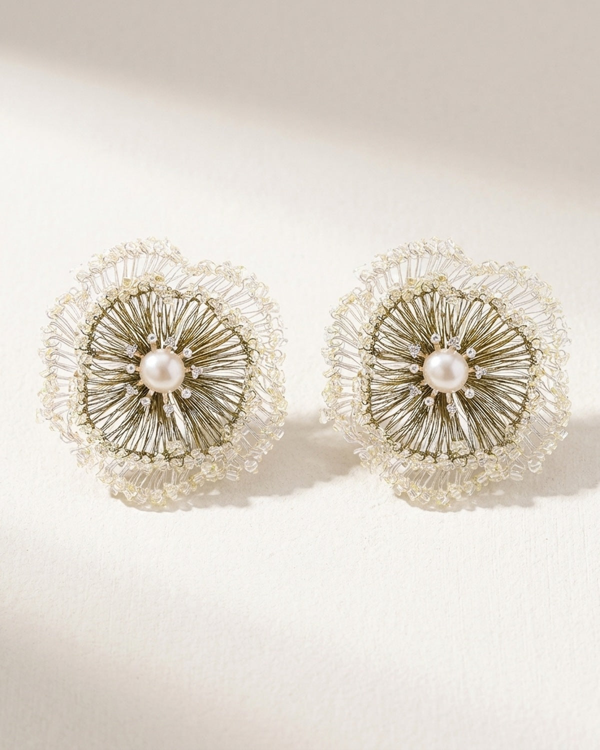 Soft Launch Pearl Flower Earrings · flat