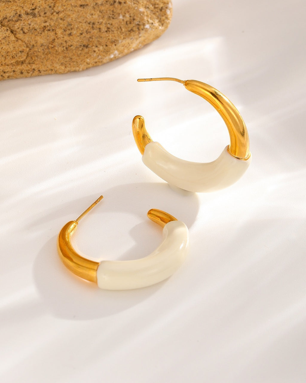 Mixed Signals Enamel Hoops · product