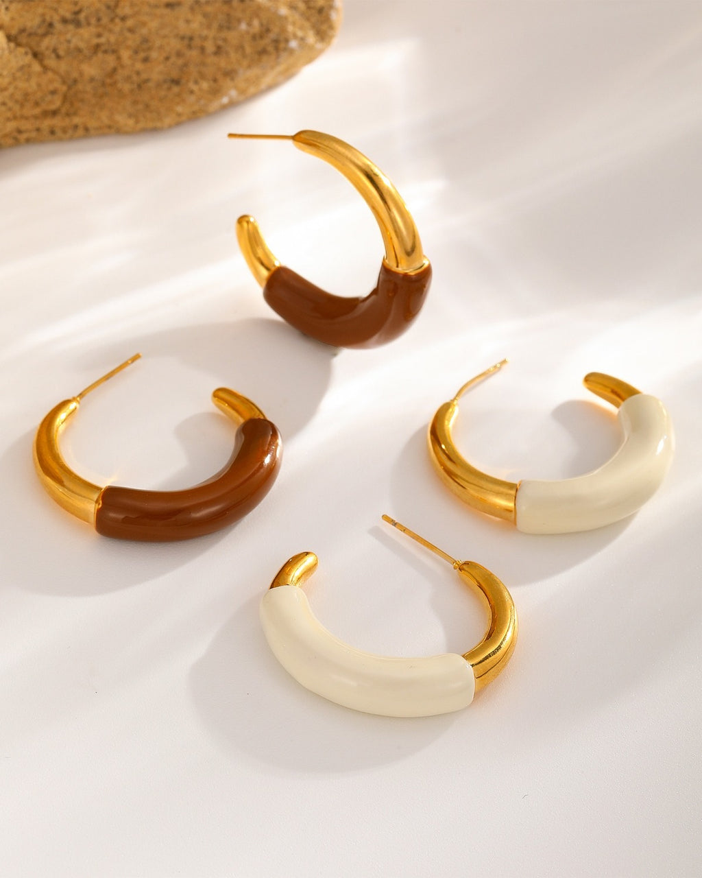 Mixed Signals Enamel Hoops · product