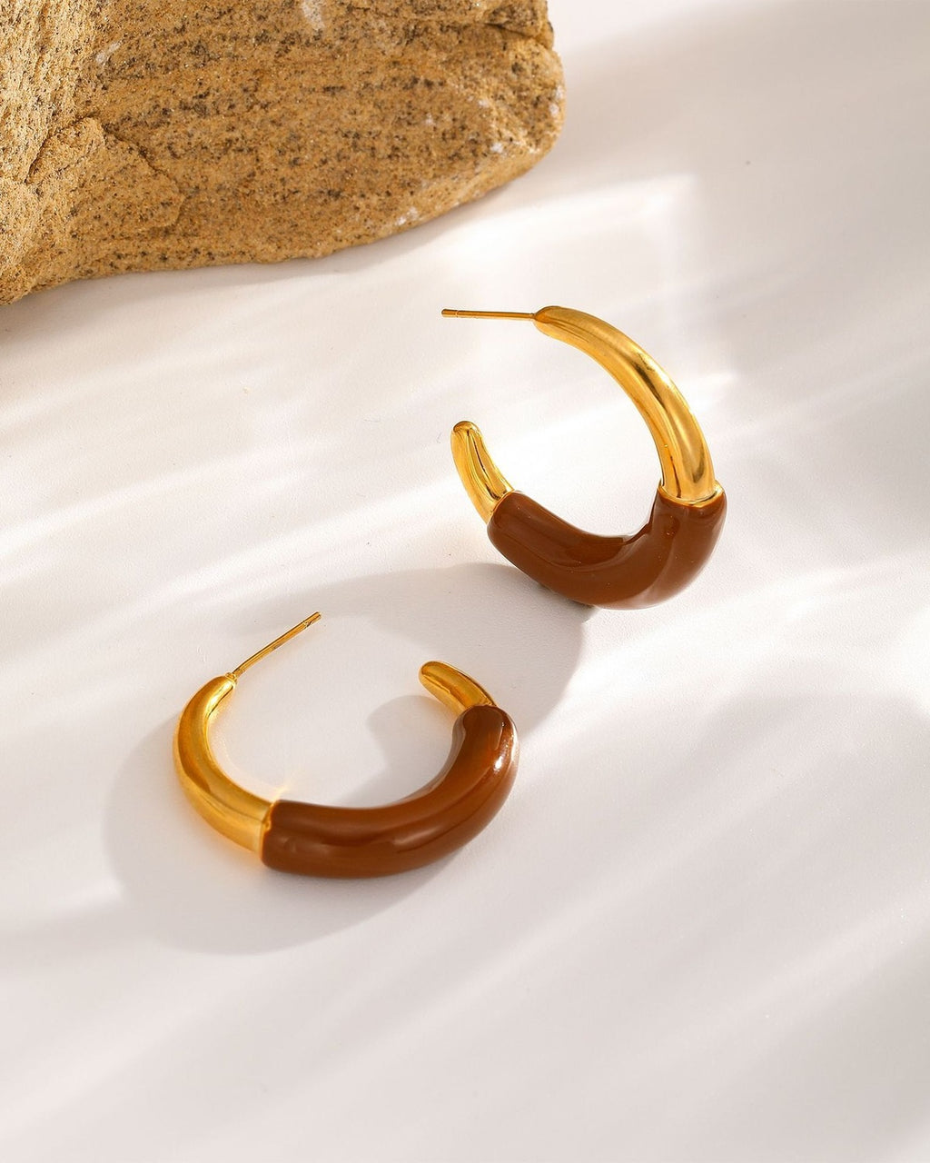 Mixed Signals Enamel Hoops · product
