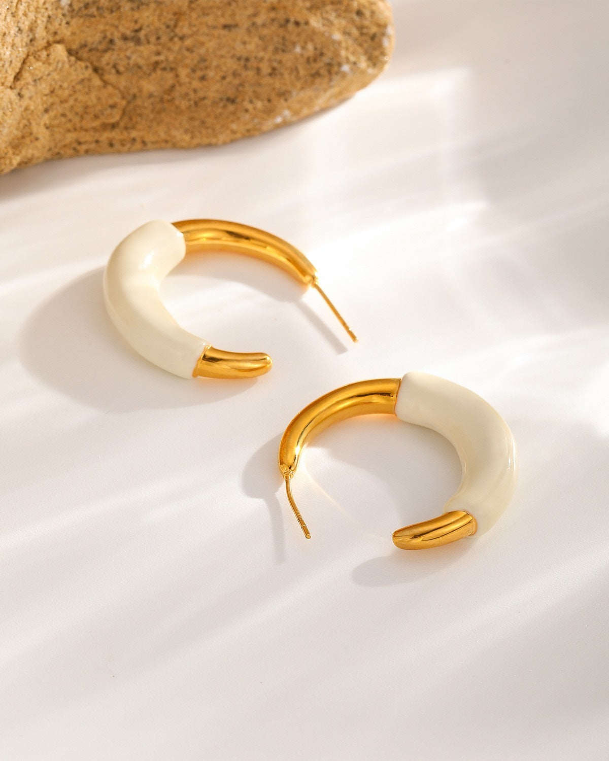 Mixed Signals Enamel Hoops · product