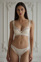 Margot Lace Set on model — Champagne