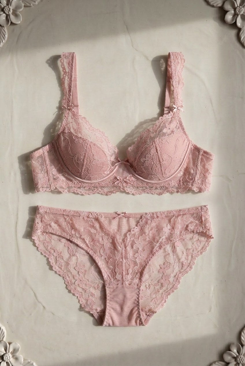 Margot Lace Set — Blush colourway