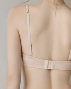 Model wearing the Darette Good Habit Lace Set in Blush in soft indoor light