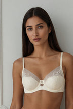 Adèle Lace Set on model — Champagne