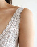 Darette Soft Landing Lace Set in Ivory - front view on a soft studio backdrop