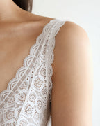 Darette Soft Landing Lace Set in Ivory - front view on a soft studio backdrop
