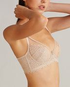Model wearing the Darette The Confidante Lace Set in soft indoor light