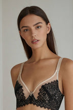 Romy Lace Set on model — Noir