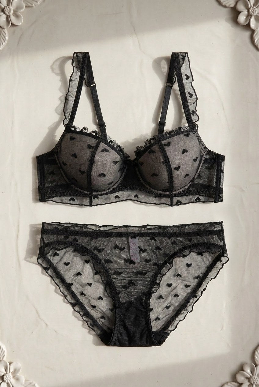 Anaïs Lace Set — Noir colourway