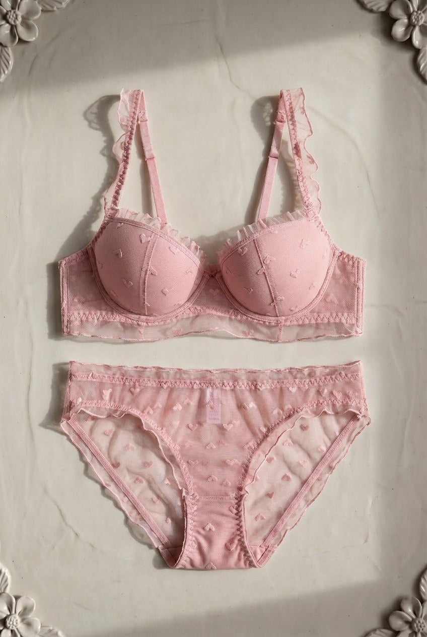 Anaïs Lace Set — Blush colourway
