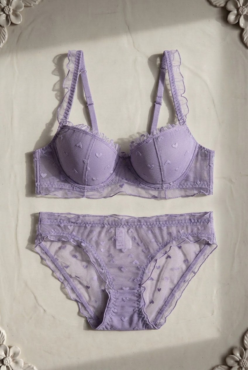 Anaïs Lace Set — Mauve colourway