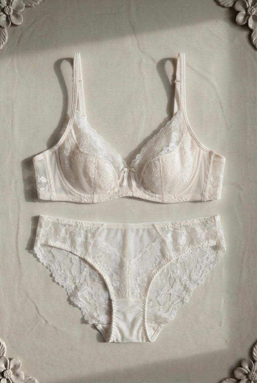Violette Plunge Set — Champagne colourway