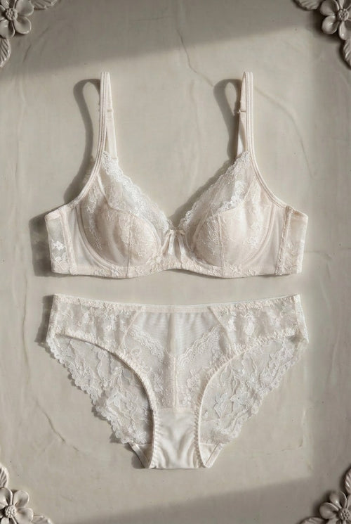 Violette Plunge Set — Champagne colourway