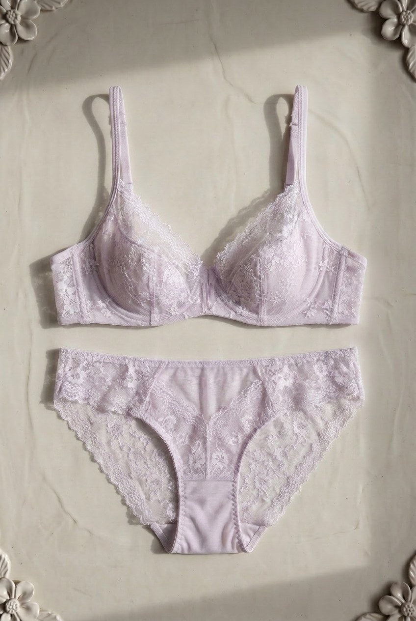 Violette Plunge Set — Mauve colourway