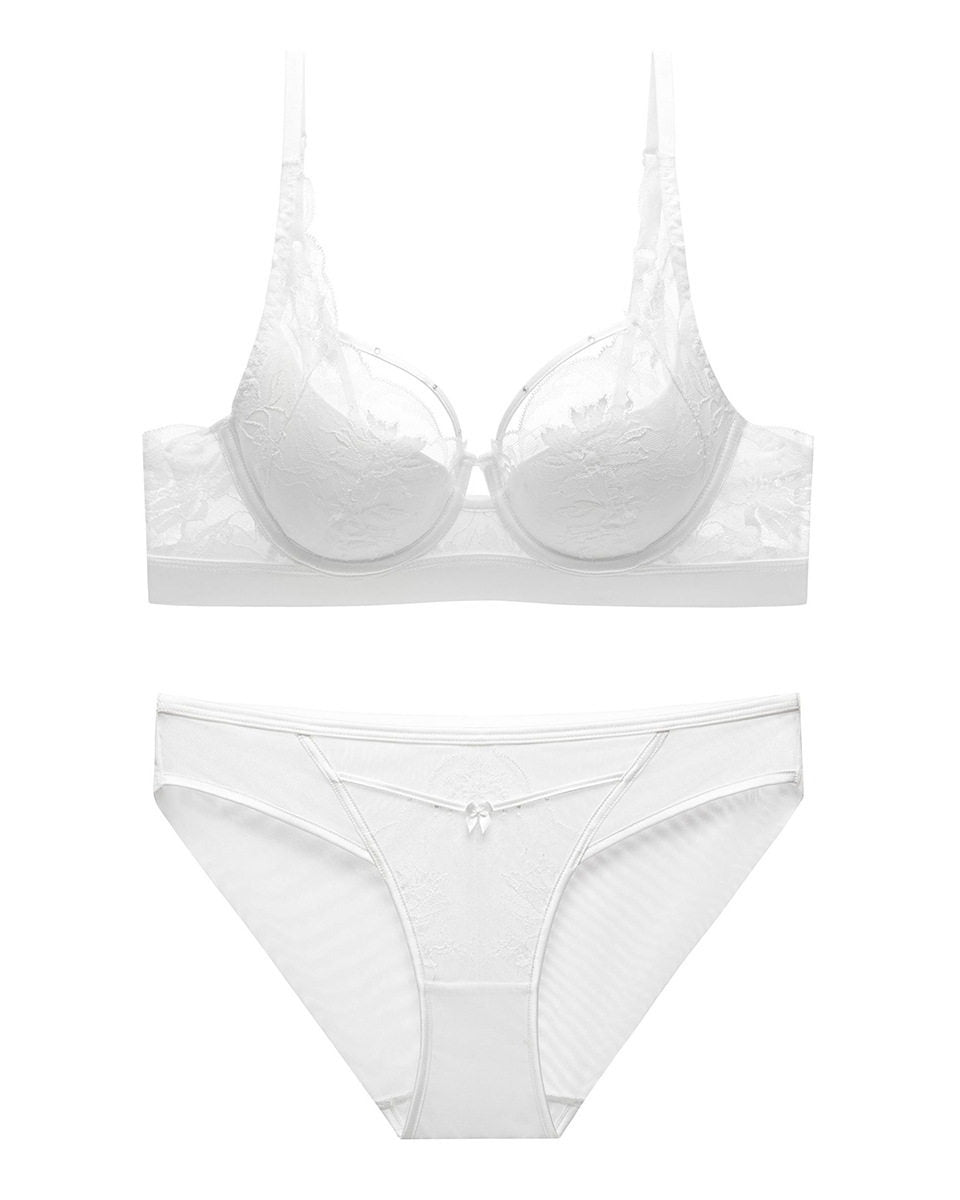 Darette Sure Thing Lace Set in Ivory - front view on a soft studio backdrop