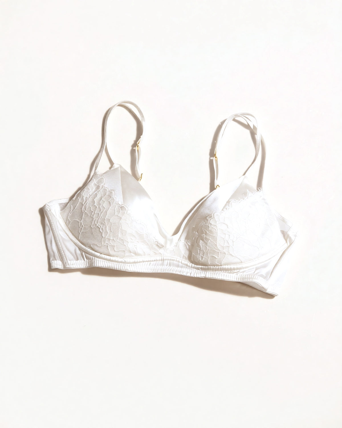 Darette Bare Minimum Silk Set in Ivory - front view on a soft studio backdrop