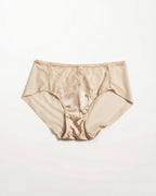 The Bare Minimum Silk Set in Champagne laid flat to show the full cut and trim