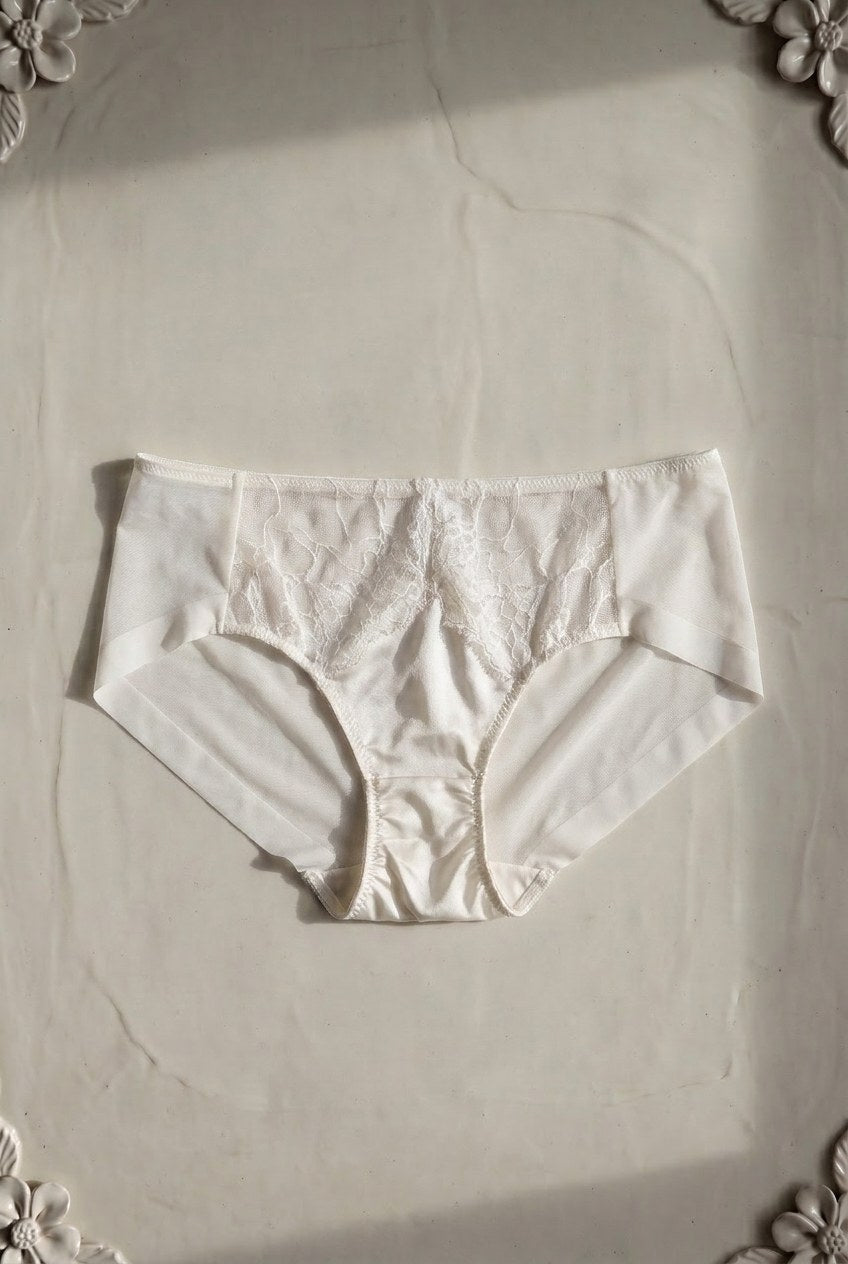 Mira Silk Triangle Set — Ivory colourway