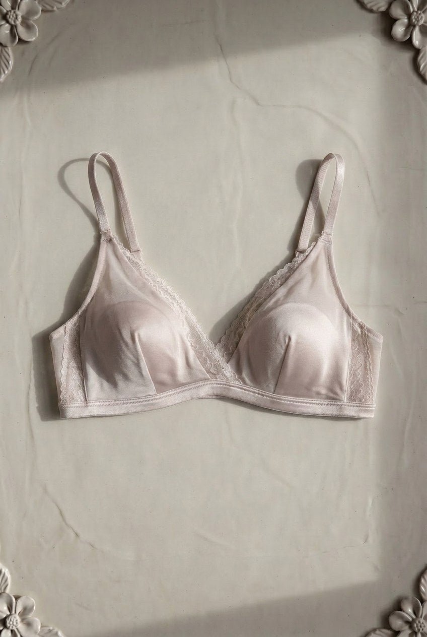 Lila Silk-Lace Set — Blush colourway