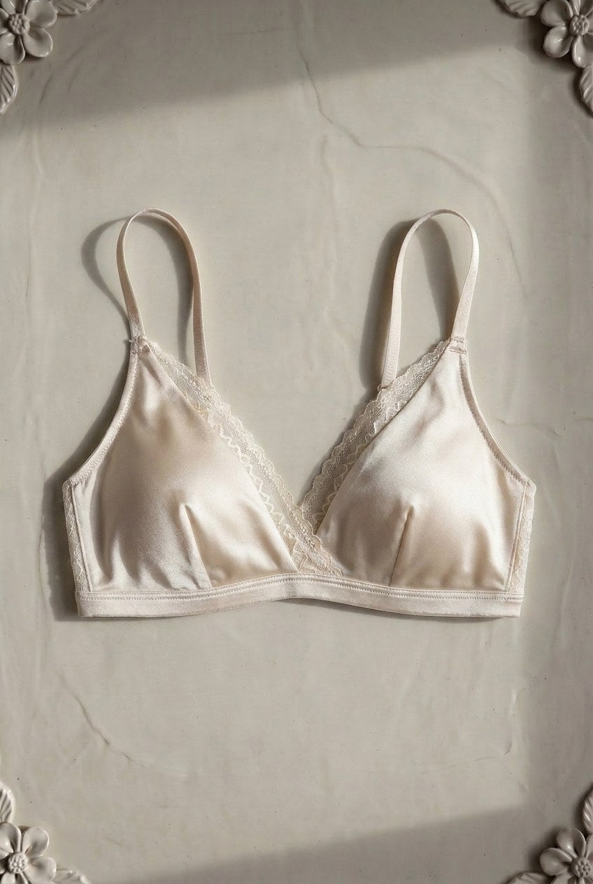 Lila Silk-Lace Set — Champagne colourway