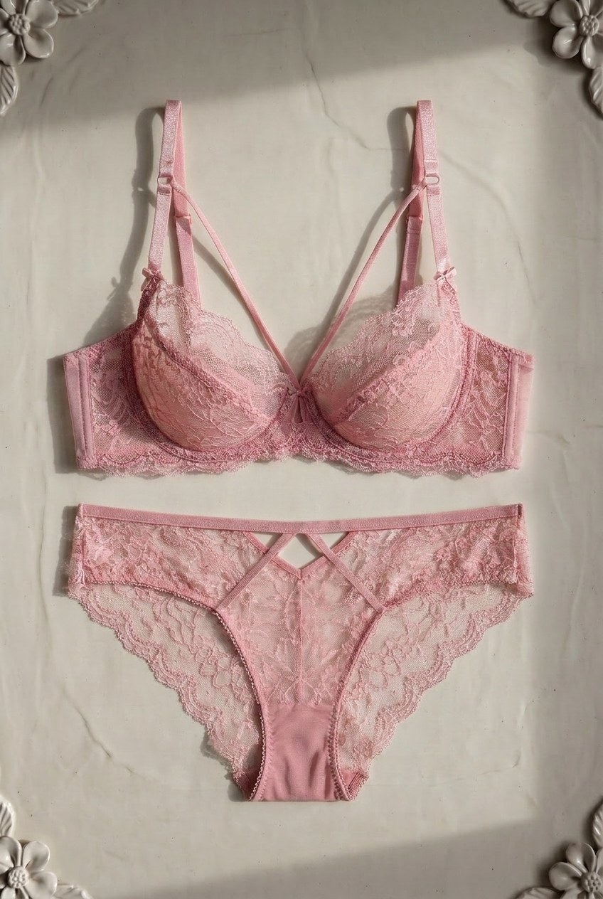 Belle Sheer Set — Blush colourway