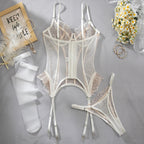 Darette Fine Print Garter Set - product view (fifth alternate view)