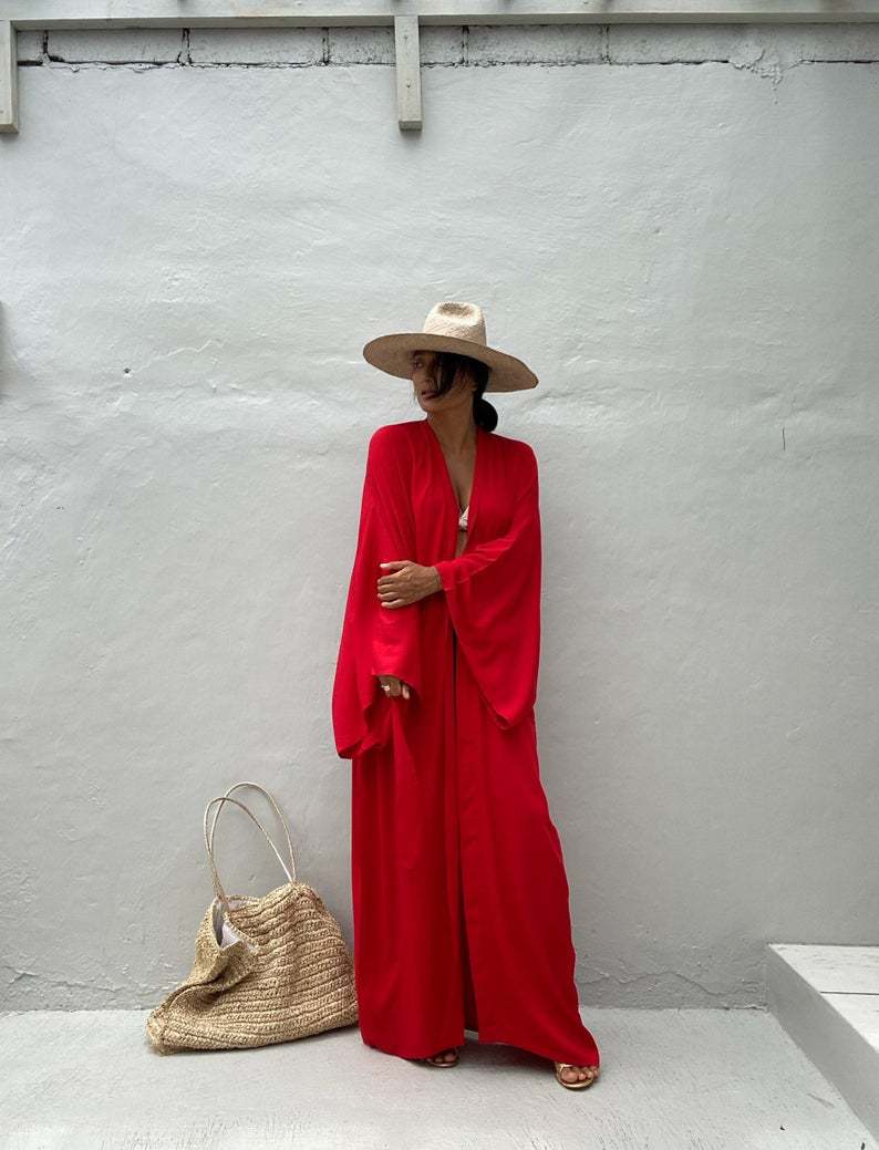 Darette Out of Office Cover-Up in Red - product view
