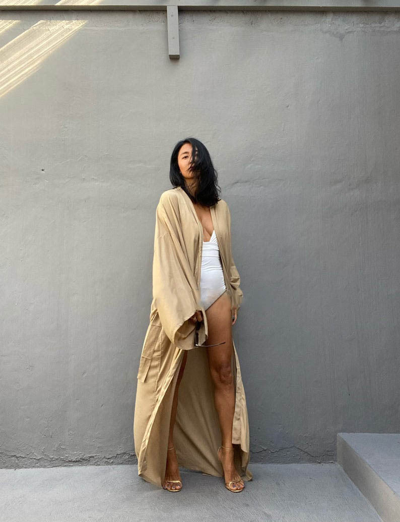 Another product image of the Darette Out of Office Cover-Up in Champagne