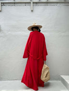 Another product image of the Darette Out of Office Cover-Up in Red