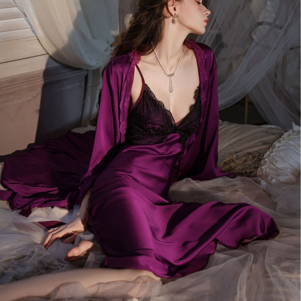 The Trailing Off Slip in Plum shown from another angle